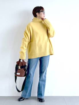 「アイテム（ピアス（両耳用））」を使った、あべさん（レディース・159cm・40代）の秋コーディネート