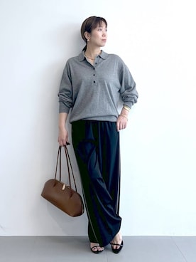 「アイテム（ニット/セーター）」を使った、あべさん（レディース・159cm・40代）の夏コーディネート