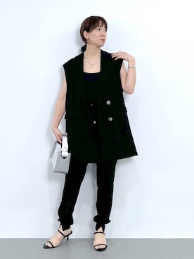 「アイテム（スリッポン）」を使った、あべさん（レディース・159cm・40代）の夏コーディネート