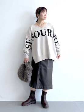 「アイテム（ピアス（両耳用））」を使った、あべさん（レディース・159cm・40代）の秋コーディネート