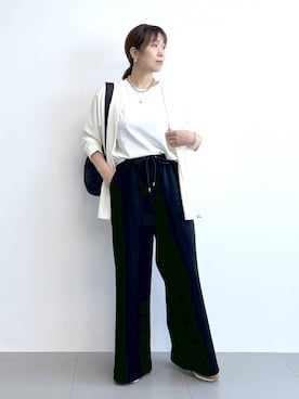 「アイテム（ボディバッグ/ウエストポーチ）」を使った、あべさん（レディース・159cm・40代）の秋コーディネート