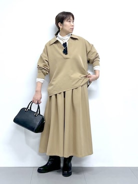 「アイテム（財布/小物）」を使った、あべさん（レディース・159cm・40代）の秋コーディネート