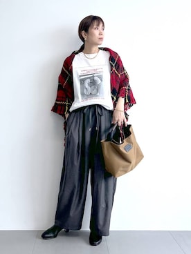 「アイテム（トートバッグ）」を使った、あべさん（レディース・159cm・40代）の夏コーディネート