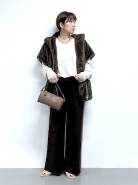 「ピアス」｜あべさん（レディース・159cm）の秋コーディネート