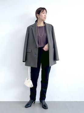 「アイテム（テーラードジャケット）」を使った、あべさん（レディース・159cm・40代）の夏コーディネート
