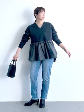 あべさん（レディース・159cm）の冬コーディネート