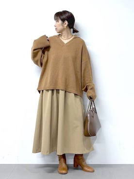 「アイテム（その他小物）」を使った、あべさん（レディース・159cm）の秋コーディネート