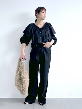 「アイテム（シャツ/ブラウス）」を使った、あべさん（レディース・159cm・40代）の夏コーディネート