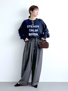 「アイテム（スウェット）」を使った、あべさん（レディース・159cm・40代）の秋コーディネート