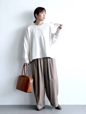 「アイテム（スウェット）」を使った、あべさん（レディース・159cm・40代）の秋コーディネート