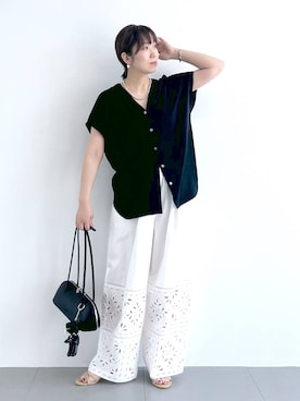 「BARNYARDSTORM（バンヤードストーム）のアイテム」を使った、あべさん（レディース・159cm）の春コーディネート