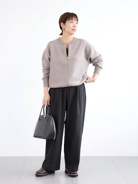 「アイテム（ピアス（両耳用））」を使った、あべさん（レディース・159cm・40代）の秋コーディネート