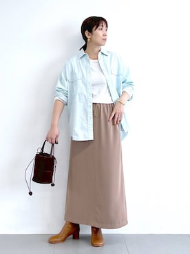 「アイテム（ハンドバッグ）」を使った、あべさん（レディース・159cm・40代）の冬コーディネート