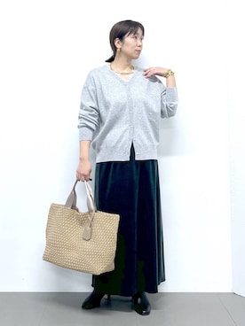 「アイテム（チョーカー）」を使った、あべさん（レディース・159cm）の冬コーディネート