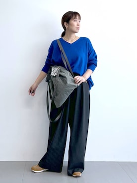 「アイテム（アクセサリー）」を使った、あべさん（レディース・159cm・40代）の秋コーディネート