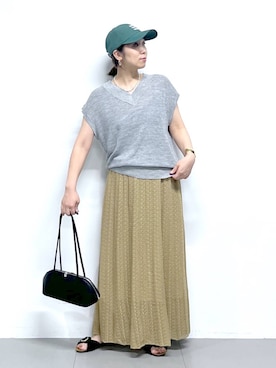 「PLAKTON（プラクトン）のアイテム」を使った、あべさん（レディース・159cm）の春コーディネート