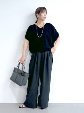 「アイテム（アクセサリー）」を使った、あべさん（レディース・159cm・40代）の夏コーディネート