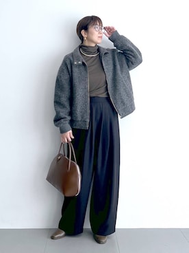 「アイテム（チョーカー）」を使った、あべさん（レディース・159cm・40代）の秋コーディネート