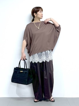 「COTTO（コトゥー）のアイテム」を使った、あべさん（レディース・159cm）の春コーディネート