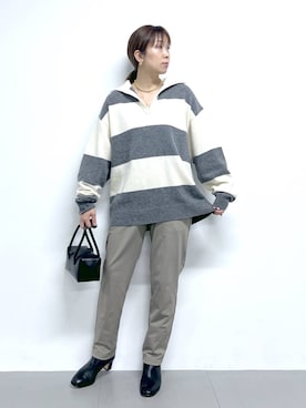 「アイテム（ハンドバッグ）」を使った、あべさん（レディース・159cm・40代）の秋コーディネート