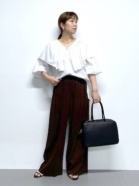 「アイテム（アクセサリー）」を使った、あべさん（レディース・159cm・40代）の夏コーディネート