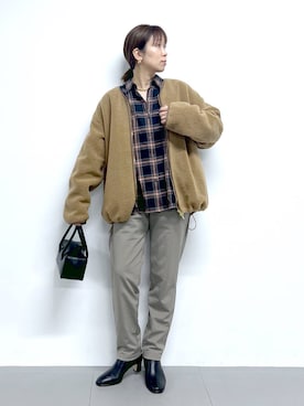 「アイテム（イエロー系）」を使った、あべさん（レディース・159cm・40代）の秋コーディネート