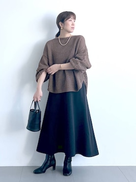 あべさん（レディース・159cm）の冬コーディネート