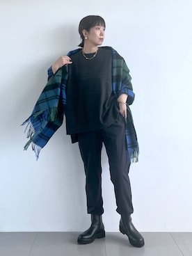 「アイテム（ピアス（両耳用））」を使った、あべさん（レディース・159cm・40代）の秋コーディネート