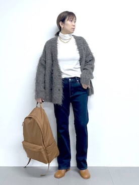 「アイテム（ピアス（両耳用））」を使った、あべさん（レディース・159cm・40代）の秋コーディネート