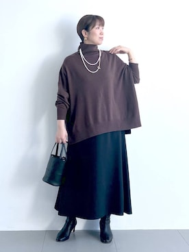 「アイテム（その他小物）」を使った、あべさん（レディース・159cm）の冬コーディネート