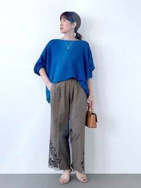 「MILOS（ミロス）のアイテム」を使った、あべさん（骨格ナチュラル・レディース・159cm）の春コーディネート