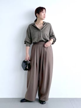 「アイテム（ピアス（両耳用））」を使った、あべさん（レディース・159cm・40代）の秋コーディネート