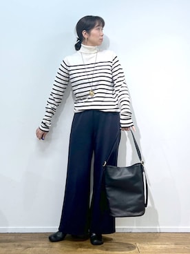 「ピアス」｜あべさん（レディース・159cm）の秋コーディネート