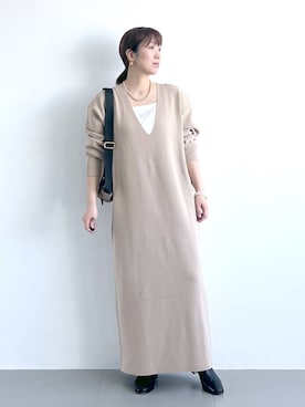 あべさん（レディース・159cm）の冬コーディネート