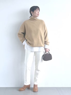 「アイテム（ピアス（両耳用））」を使った、あべさん（レディース・159cm・40代）の秋コーディネート