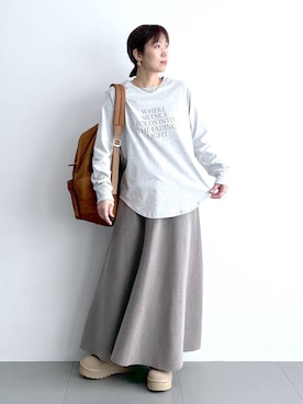 「アイテム（その他小物）」を使った、あべさん（レディース・159cm）の秋コーディネート