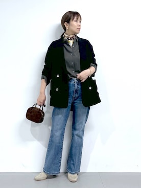 「アイテム（ショルダーバッグ）」を使った、あべさん（レディース・159cm・40代）の夏コーディネート