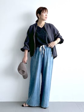 「キャップ」｜あべさん（レディース・159cm・40代）の秋コーディネート