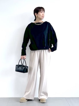 「アイテム（チョーカー）」を使った、あべさん（レディース・159cm・40代）の秋コーディネート