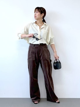 「アイテム（スラックス）」を使った、あべさん（レディース・159cm・40代）の夏コーディネート