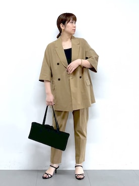 「The Bagmati（ザバグマティ）のアイテム」を使った、あべさん（レディース・159cm）の春コーディネート