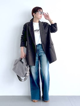 「アイテム（その他小物）」を使った、あべさん（レディース・159cm）の秋コーディネート
