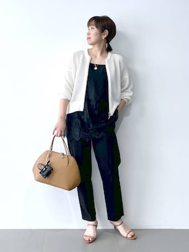 「テーパードパンツ」｜あべさん（レディース・159cm）の春コーディネート