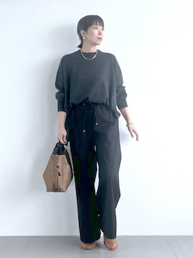 「アイテム（アクセサリー）」を使った、あべさん（レディース・159cm・40代）の秋コーディネート