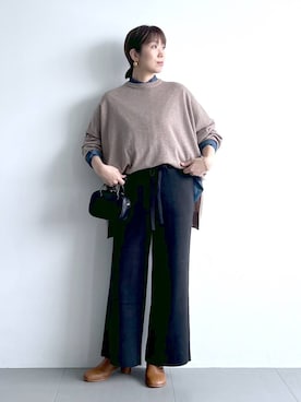 あべさん（レディース・159cm）の冬コーディネート