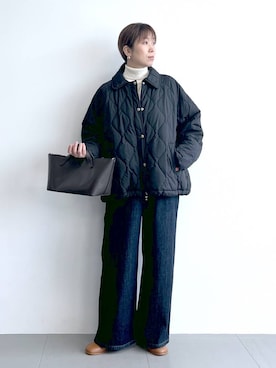 「アイテム（ピアス（両耳用））」を使った、あべさん（レディース・159cm・40代）の秋コーディネート