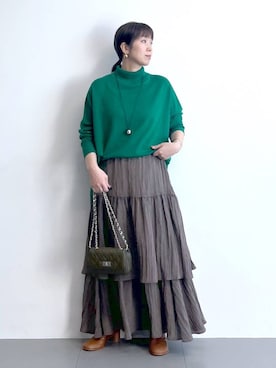 あべさん（レディース・159cm）の冬コーディネート