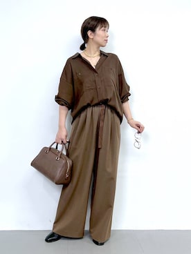 「アイテム（ボストンバッグ）」を使った、あべさん（レディース・159cm・40代）の夏コーディネート