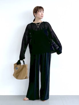 「アイテム（トートバッグ）」を使った、あべさん（レディース・159cm・40代）の夏コーディネート