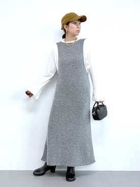 「アイテム（ピアス（両耳用））」を使った、あべさん（レディース・159cm・40代）の秋コーディネート
